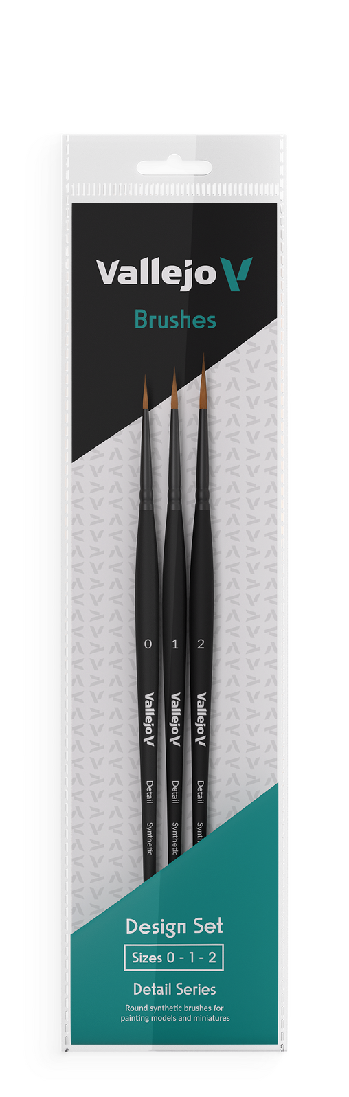 Vallejo Paint Brush Design Set (0, 1 & 2)