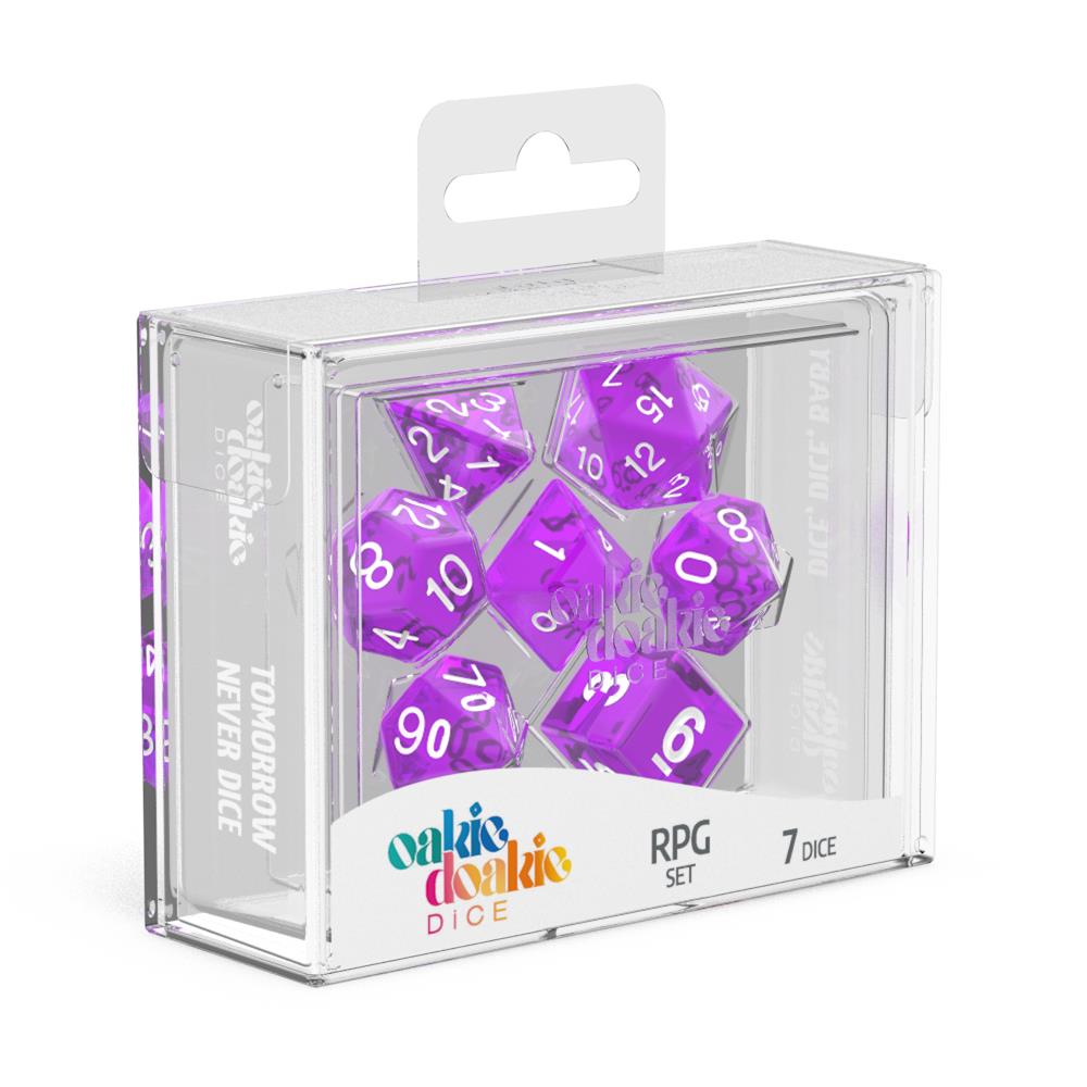 Oakie Doakie 7 Die Set Translucent Purple