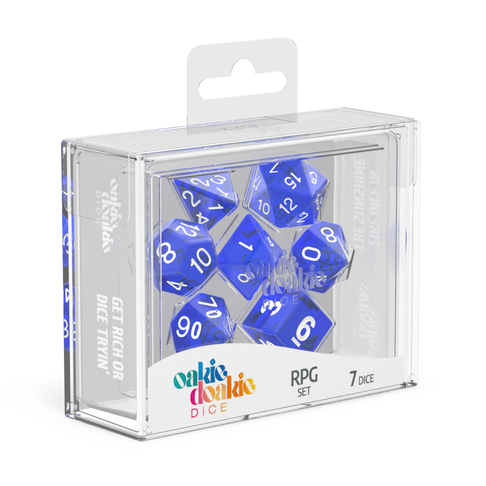 Oakie Doakie 7 Die Set Translucent Blue
