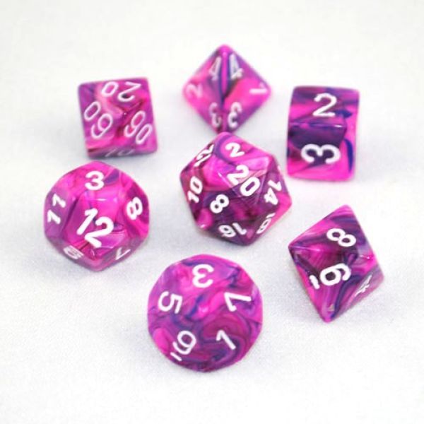 Chessex 7 Die Set 27457 Festive Violet/White