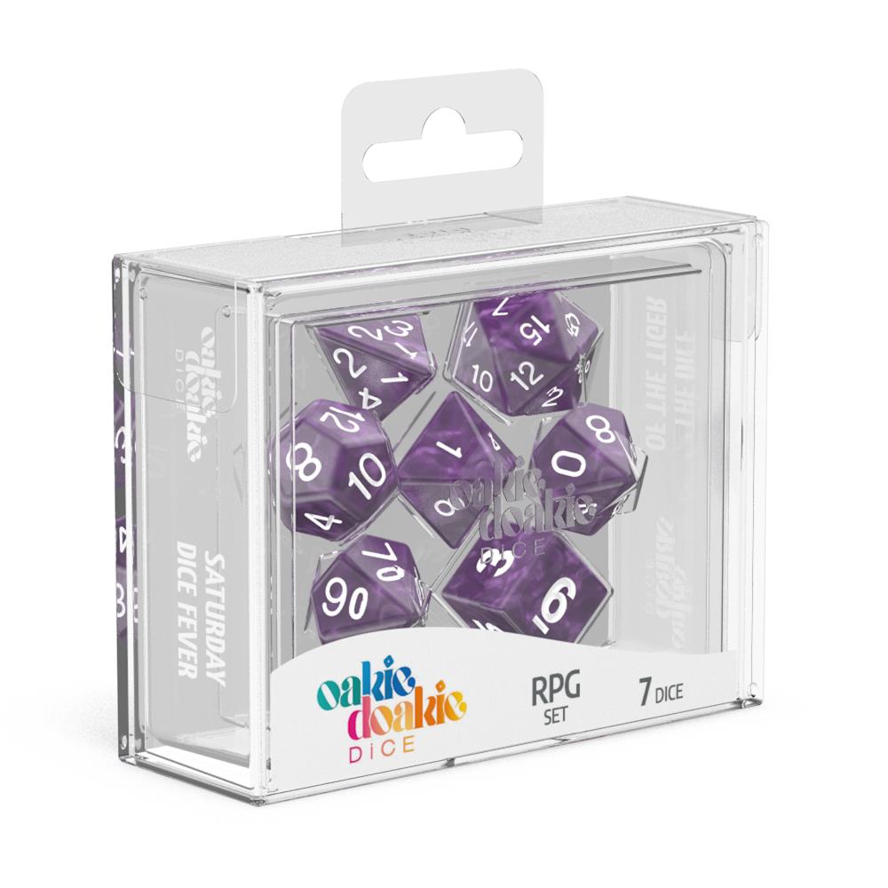 Oakie Doakie 7 Die Set Marble Purple
