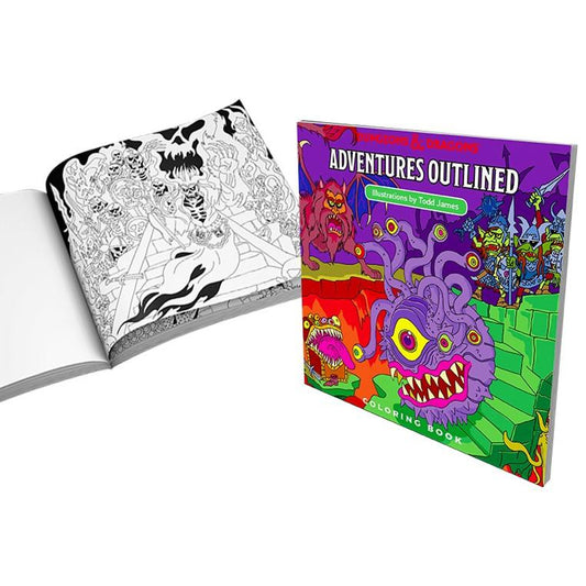 D&D Adventures Outlined Colouring Book