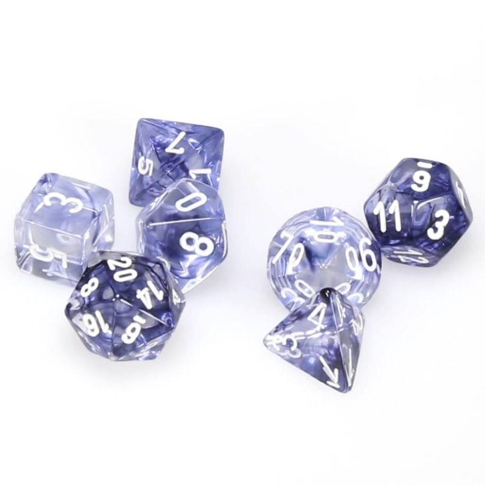 Chessex 7 Die Set 27408 Nebula Black/White