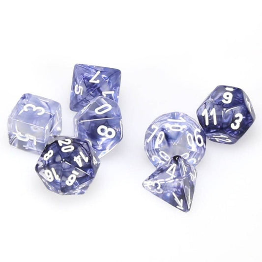 Chessex 7 Die Set 27408 Nebula Black/White